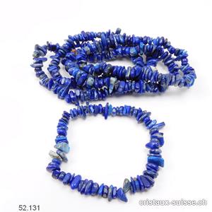 Bracelet Lapis-lazuli, élastique 17,5 - 18 cm