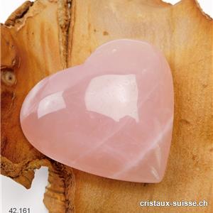 Coeur Quartz rose du Brésil 7,5 x 6,5 x 3 cm. Pièce unique 196 grammes