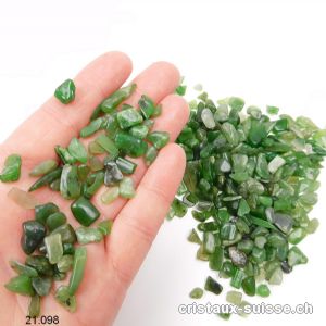 100 grammes Néphrite Jade, granulés 5 - 10 mm