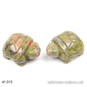 Tortue Unakite - Epidote claire  4,2 - 4,5 cm