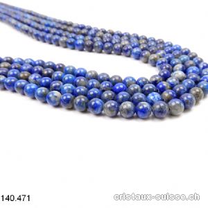 Rang Lapis-lazuli 6,5 mm / 39 cm, env. 62 boules. Offre Spéciale