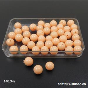 Nacre - Perles de Coquillage couleur saumon 6 mm