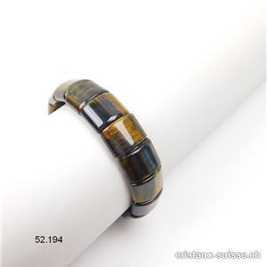 Bracelet Oeil de Faucon 1 x 1,5 cm, élastique 19 cm