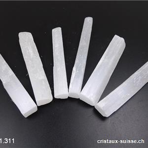 Sélénite blanche bâton 10 à 11 cm / 30 à 40 grammes