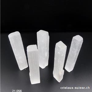 Sélénite blanche bâton 9,5 à 10,5 cm / 50 à 70 grammes