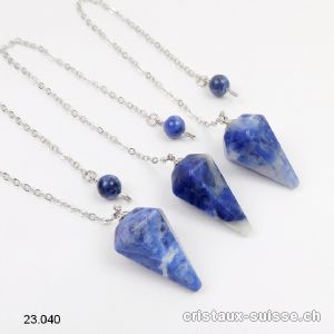 Pendule Sodalite facetté, petit 2,5 cm. Offre Spéciale