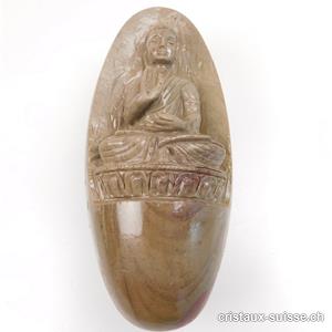 Lingam - Bouddha gravé Shiva Lingham 16 cm. Pièce unique 1'049 grammes