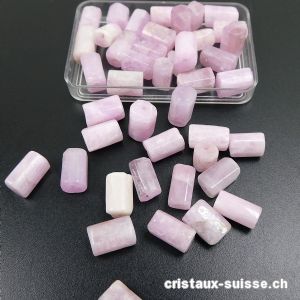 Kunzite rose - beige, tube percé 7 - 10 x 5 - 7 mm. Offre Spéciale