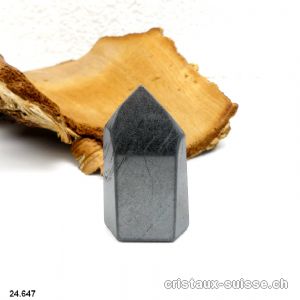 Hématite pointe polie satiné 5,1 cm. Pièce unique 88 grammes