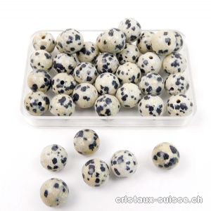 Jaspe Dalmatien, boule percée 8,5 mm