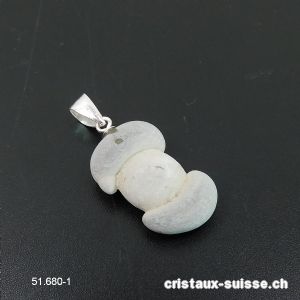 Pendentif Fairy stone DIVISON CELLULAIRE avec boucle argent 925. Pièce unique