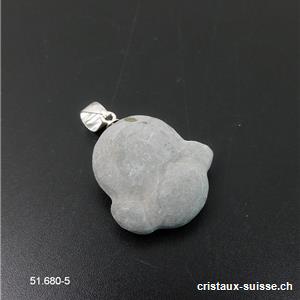 Pendentif Fairy stone ACCOUCHEMENT avec boucle argent 925. Pièce unique