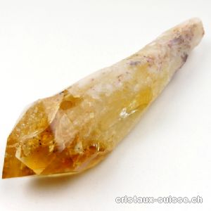 Citrine du Brésil pointe brute GEANTE. Longueur 22 cm. Pièce unique 614 grammes