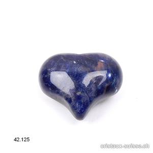 Coeur Sodalite 2,5 x 1,5 - 2 cm, foncée et bombé
