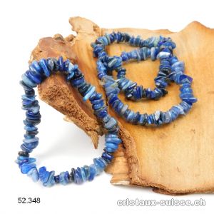 Bracelet Cyanite - Disthène bleu, élastique 18,5 - 19 cm. Taille M - L 