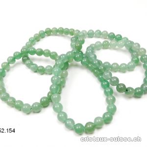 Bracelet Aventurine verte claire 8 - 9 mm / 17,5 - 18 cm