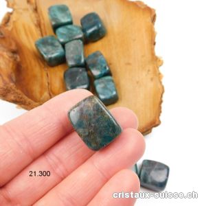 Apatite carrée bleue - brune 1,8 - 2,2 cm / 11 à 16 grammes. Taille M