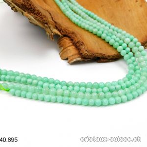 Rang Chrysoprase 4 - 5 mm / 40,5 cm, env. 90 boules. Qual. A