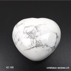 Coeur Magnésite 4,5 x 4 x 2,3 cm, bombé