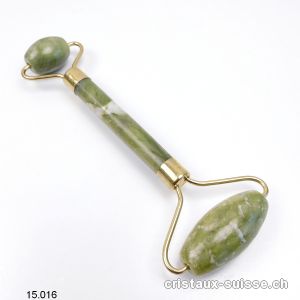 Rouleau de massage Jade Serpentine verte 14 cm. OFFRE SPECIALE