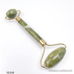 Rouleau de massage Jade Serpentine verte 14 cm