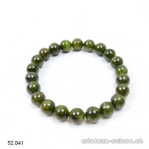 Bracelet Chromdiopside verte 7 mm, élastique 18 cm