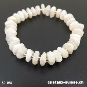 Bracelet Pierre de Lune crème 8 - 10 mm / 17 - 17,5 cm. Taille S