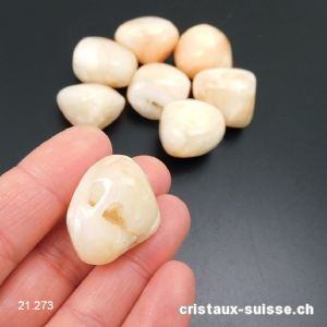 Stilbite irisée beige-rosée 2 - 2,5 cm / 10 à 12 grammes. Taille L