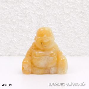 Bouddha Calcédoine jaune 3,5 cm