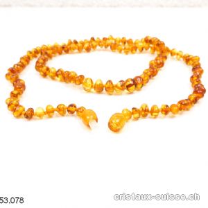 Collier Ambre miel noué 5-8 mm / 60 - 62 cm