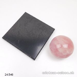 Set anti-ondes 5 G, Plaque Schungite et Quartz rose