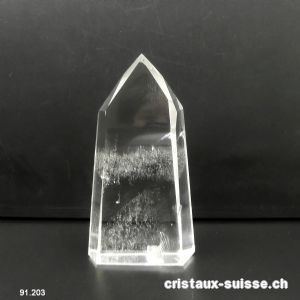 Cristal de roche qualité A poli, Haut 10,6 cm. Pièce unique 199 grammes