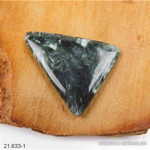 Séraphinite de Sibérie, polygone 4 x 3,4 x ép. 0,55 cm. Pièce unique