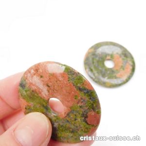 Unakite - épidote, donut 4 cm. Offre Spéciale