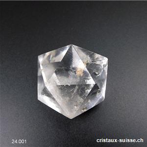 Icosaèdre Cristal de Roche 2,7 cm. Pièce unique