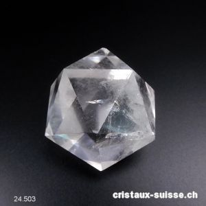 Icosaèdre Cristal de Roche 4 cm. Pièce unique 117 grammes