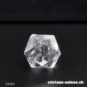 Icosaèdre Cristal de Roche 2 cm. Pièce unique