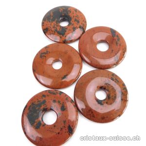 Obsidienne Acajou, donut 4 cm