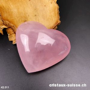 Coeur Quartz rose du Brésil 7,7 cm. Pièce unique 187 grammes