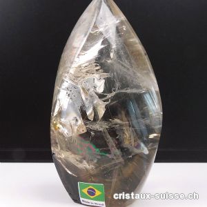 Quartz Fumé Flamme 12,8 cm.  Pièce unique 603 grammes