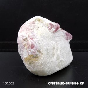 Spinelle et Pargasite dans marbre blanc. Pièce unique