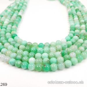 Rang Chrysoprase 6,5 mm / 39 cm, env. 62 boules. Offre Spéciale