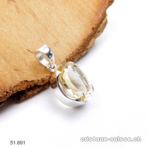 Pendentif Citrine facettée en argent 925