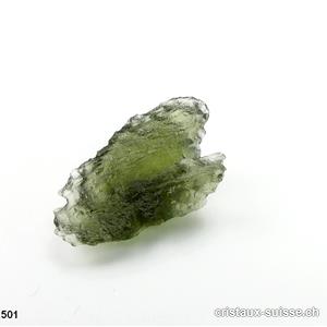 Moldavite 1,7 x 0,9 x 0,6 cm. Pièce unique 4,2 carats