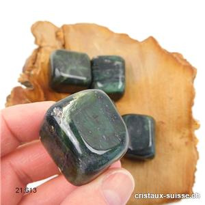 Néphrite Jade vert foncé env. 3 x 2,5 cm / 44 à 48 grammes. Taille XL