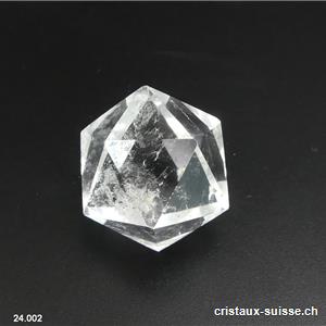 Icosaèdre Cristal de Roche diagonale 2,6 cm. Pièce unique