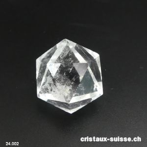 Icosaèdre Cristal de Roche diagonale 2,6 cm. Pièce unique