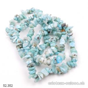 Bracelet Larimar, élastique env. 19 cm