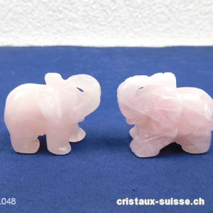 Eléphant Quartz rose 3,5 - 4 cm