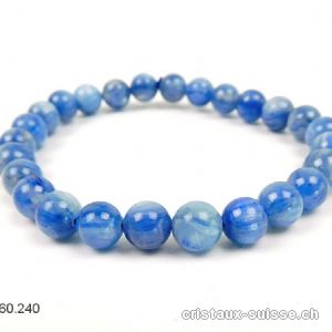 Bracelet Cyanite bleue - Disthène 7 mm / 18 cm